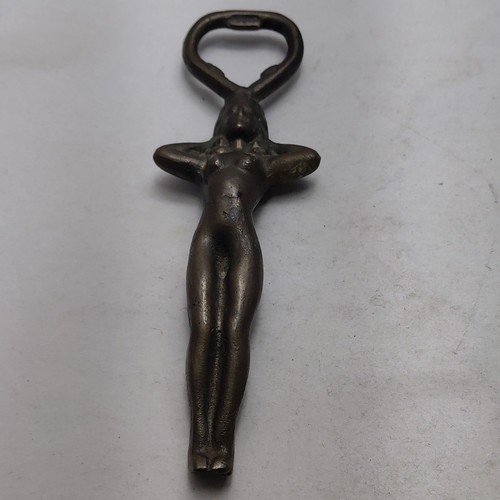 Vintage art deco brass nude - brass,