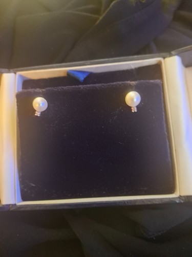 Pearl stud earrings 14k - earrings, gold