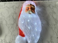 Christmas White led Santa head wall plaque