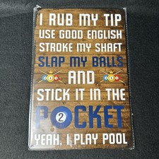 Funny Billiards Tin Sign Pool