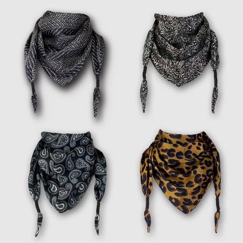 Silver fiber fabric scarf - fiber,