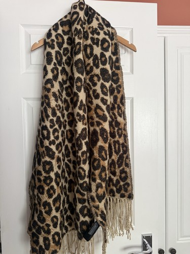Mango leopard print scarf - leopard,