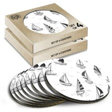 8x Round Coasters in the Box -