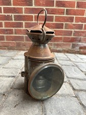 OLD NER Co NORTH EASTERN RAILWAY HAND LAMP LANTERN - WIRE HANDLE