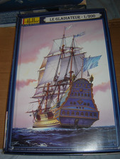 Heller 1/200 RARE Vintage OOP Le Gladiateur French Ship of the Line Complete
