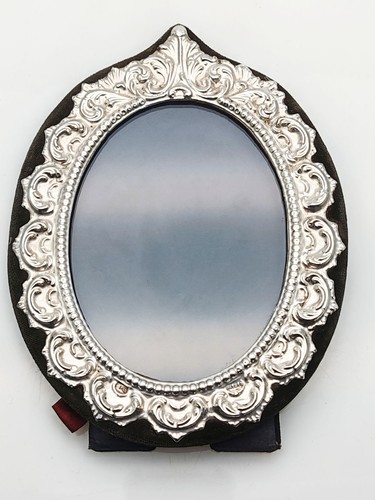 Sterling silver oval easel - silver,