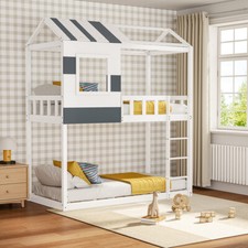 2-IN-1 CABIN BED SOLID WOOD
