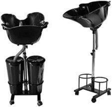 Mobile hair basin wheels - basin, on