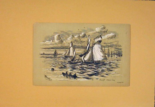 Original old antique print - antique,