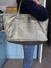 Lupo Handbag Metallic Green Leather