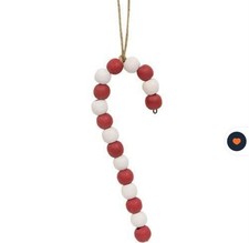 Large Wooden Bead Candy Cane