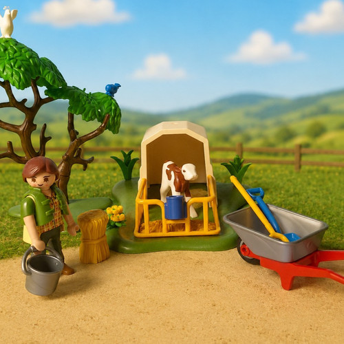Playmobil calf pen - calf, bundle