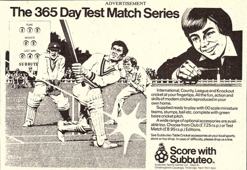 1979 advert for subbuteo table - for,