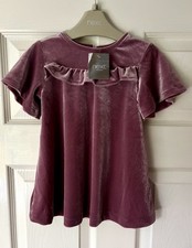 BNWT Girls Pink Velvet Dress