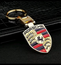 Porsche Crest Metal Keyring