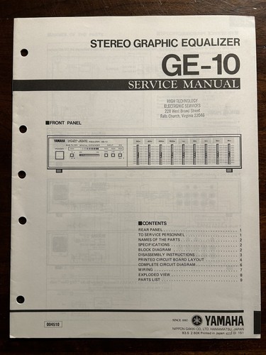 Yamaha stereo graphic - ge-10,