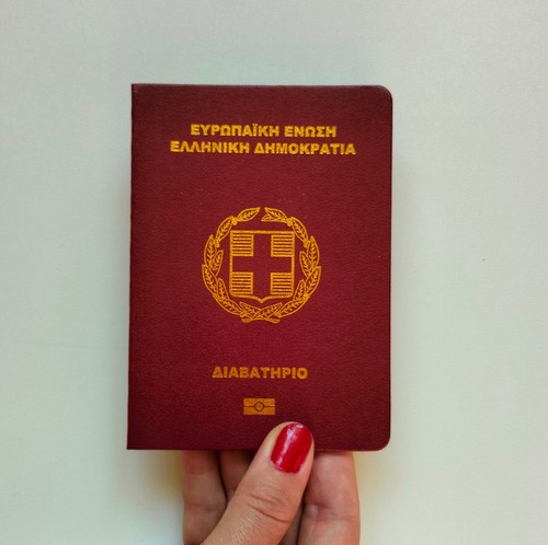 Greek passport prop novelty - passport,