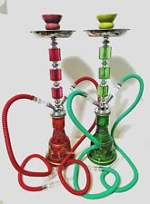 2 Pipe Shish-a Hookah 20"  with  charcoal and Tong Clipper Gift Box