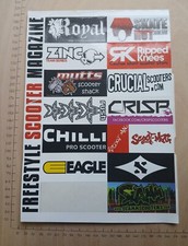 Set Of Freestyle Scooter Mag - Stickers Decals -  Scooter Moto Cross Dirt Bike