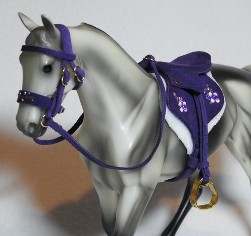 Handmade purple leather