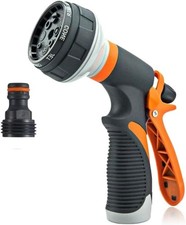 Garden Hose Nozzle Spray Gun 8 Adjustable Patterns High Pressure Watering
