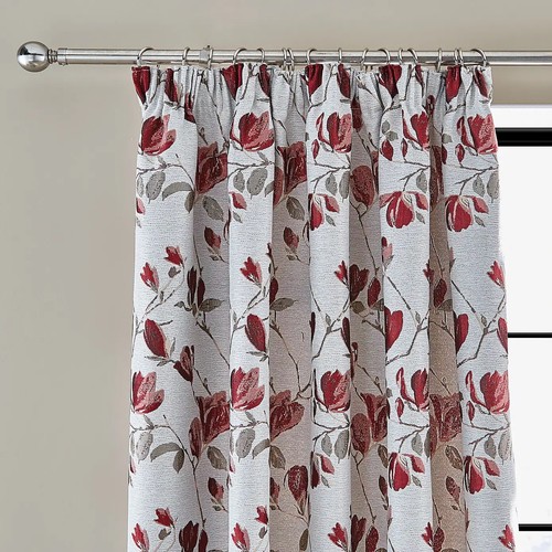 Ellis red grey curtains - grey,