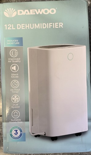 Daewoo 12l dehumidifier white - 12l,