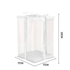 Large Clear PVC Gift Boxes Cake Candy Packaging Transparent Box Wedding Favors