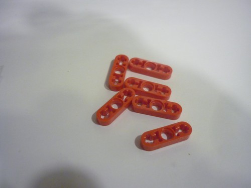 Lego technic red beam - beam, x