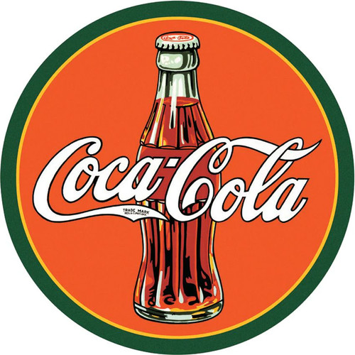 Tin signs coca cola round - tin,