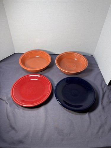Lot fiestaware 2 dessert - lot, 4