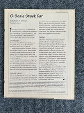 G Scale Stock Car Plan Set #14