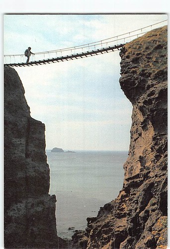 Postcard carrick rede rope - carrick-a-rede,