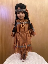 VTG Native American Doll Glass