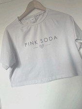 Pink Soda White Crop Top size 18
