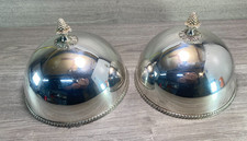 2x Antique Silver Plated Meat