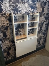 IKEA Norberg Wall-Mounted Folding Desk with Storage Space-Saving