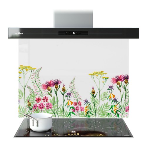 Kitchen glass splashback - kitchen,