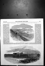 Antique Old Print Oxford Birmingham Railway Harbury Reservoir Solihull 1852