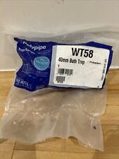 Polypipe WT58 1 1/2" 40mm Waste Bath Trap Shallow 20mm Seal BNIP