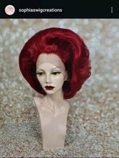 Short Red Drag Queen Synthetic