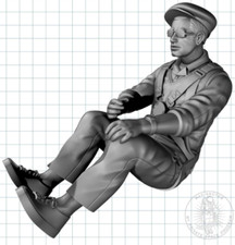 Full body 3d printed glider pilot for RC sailplanes - many scales available