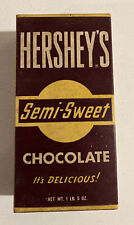 Vintage Hershey’s Semi-Sweet Chocolate Candy Bar 1 Lb 5 Oz Empty Box