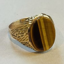 9ct Gold Tigers Eye Ring