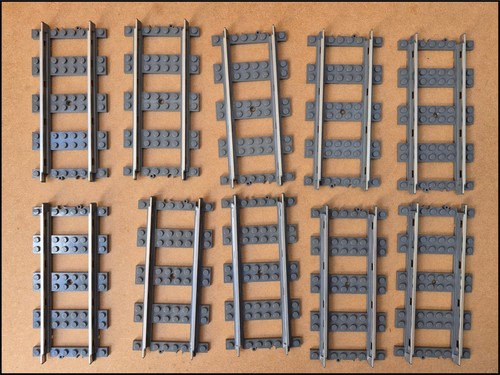 Lego straight track x10 - lego, 9v