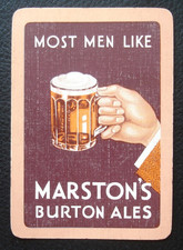 Single Brewery Playing Card. Wide.  Marstons Burton Ales.