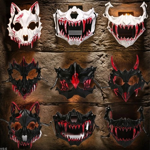 Half face mask dragon - half-face,