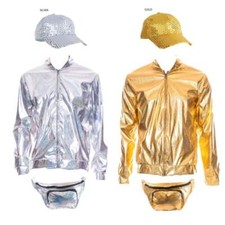 80s 90s Metallic RAVE Bomber