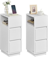 Slim Bedside Tables 2 Set