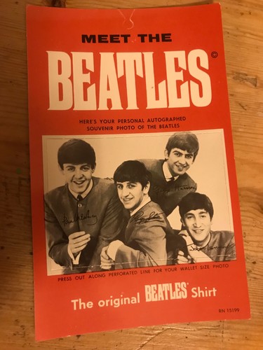 Beatles shirt label with